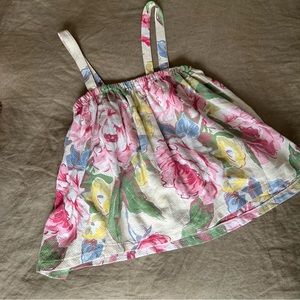 Handmade Vintage Fabric Tank Top - Size Medium - One of a Kind